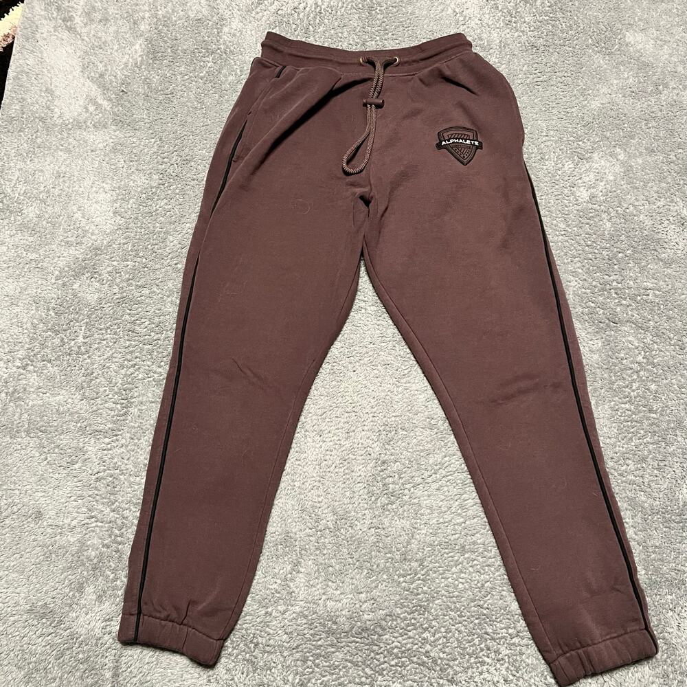 Alphalete Jogger Pants Mens Medium ? Maroon Sweatpants Lounge